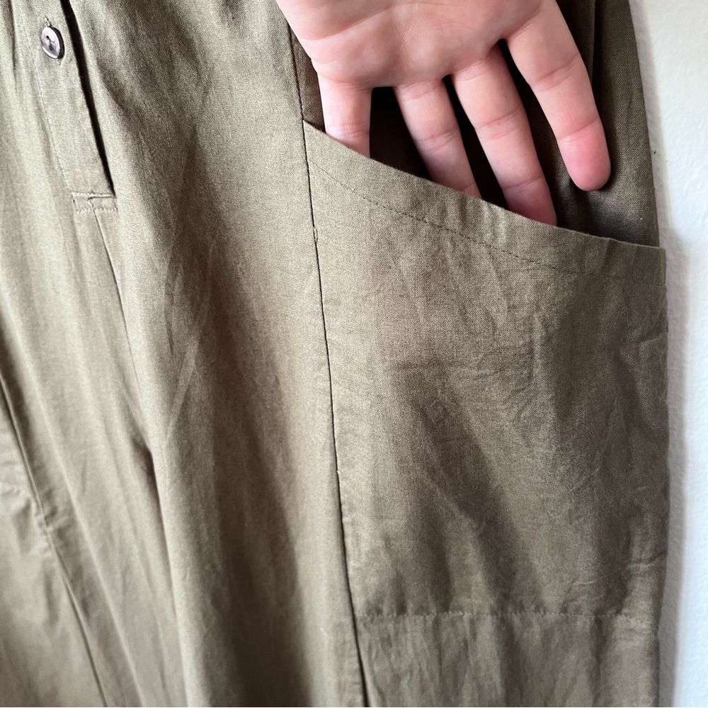 NATURAL LIFE Olive Green Short-Sleeve Utility Jumpsuit - Picture 6 of 12